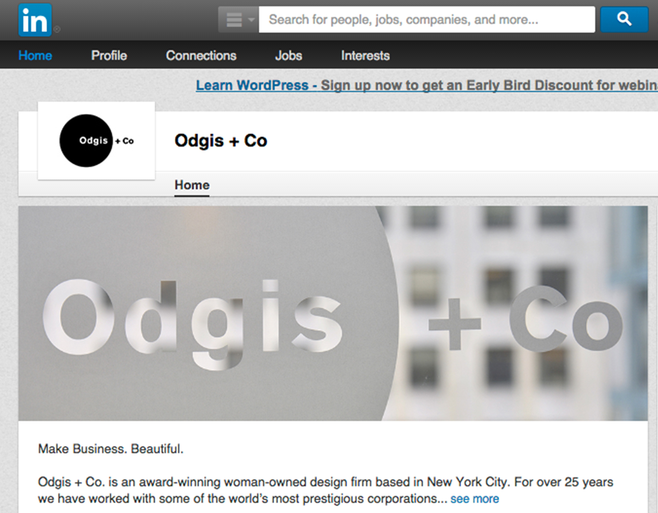 Odigs + Co's LinkedIn