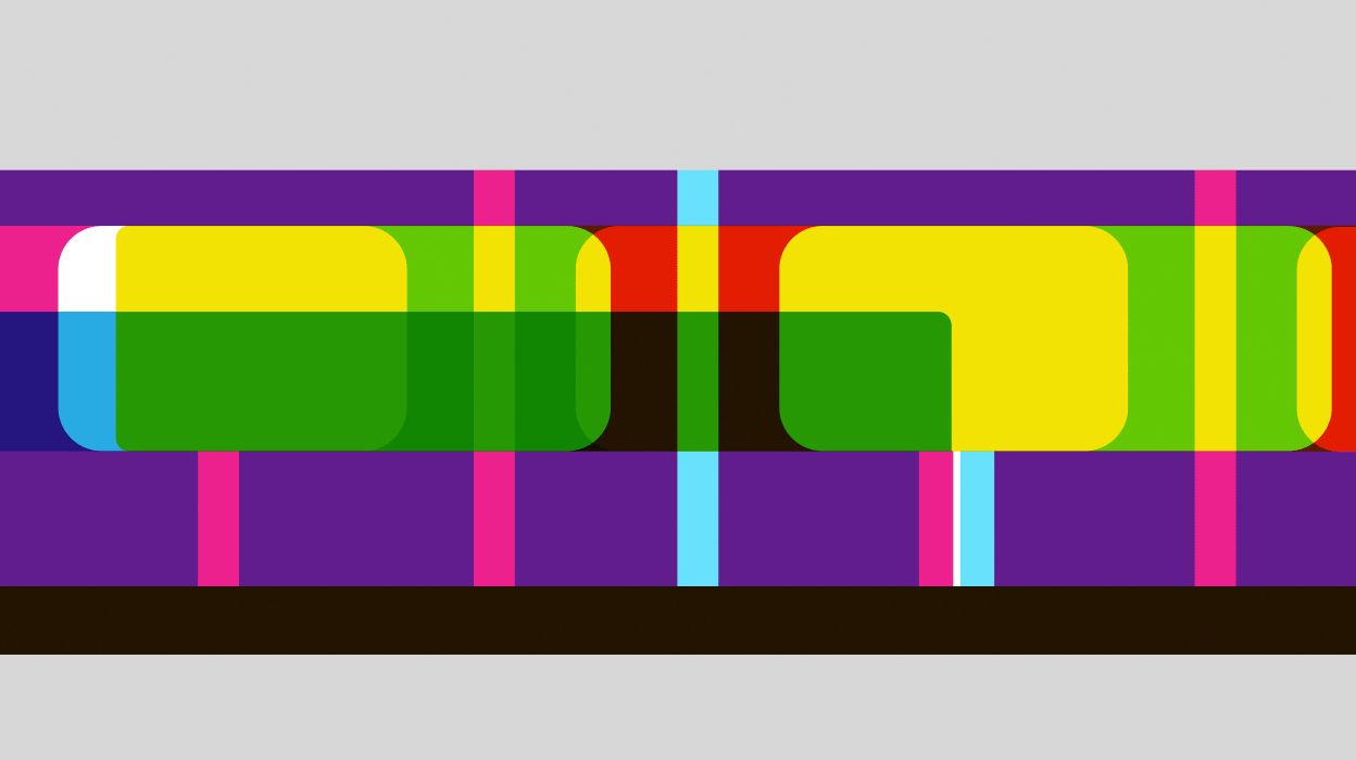 animation of abstract colorful train