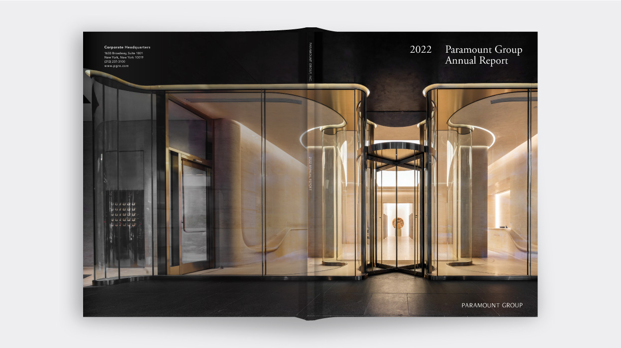 paramount annual report front and back cover