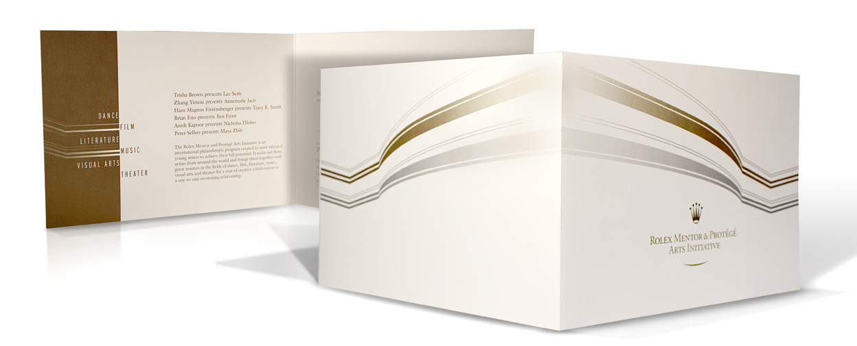 elegant card design with gold and silver lines