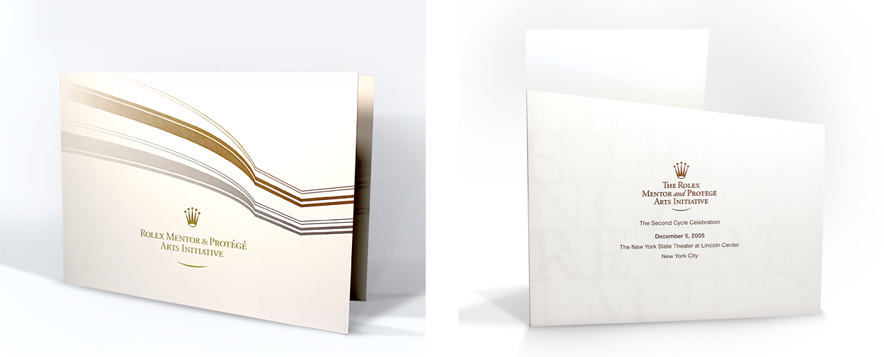showing the design on the front and inside of card
