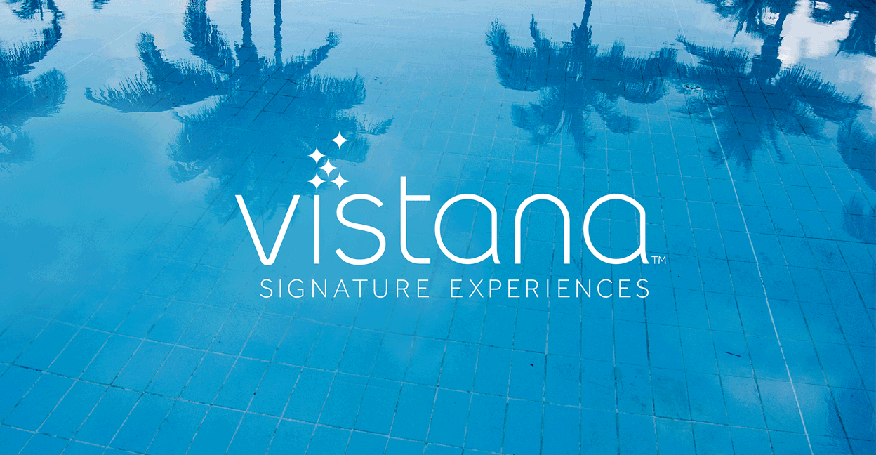 animation of vistana logo on different backgrounds