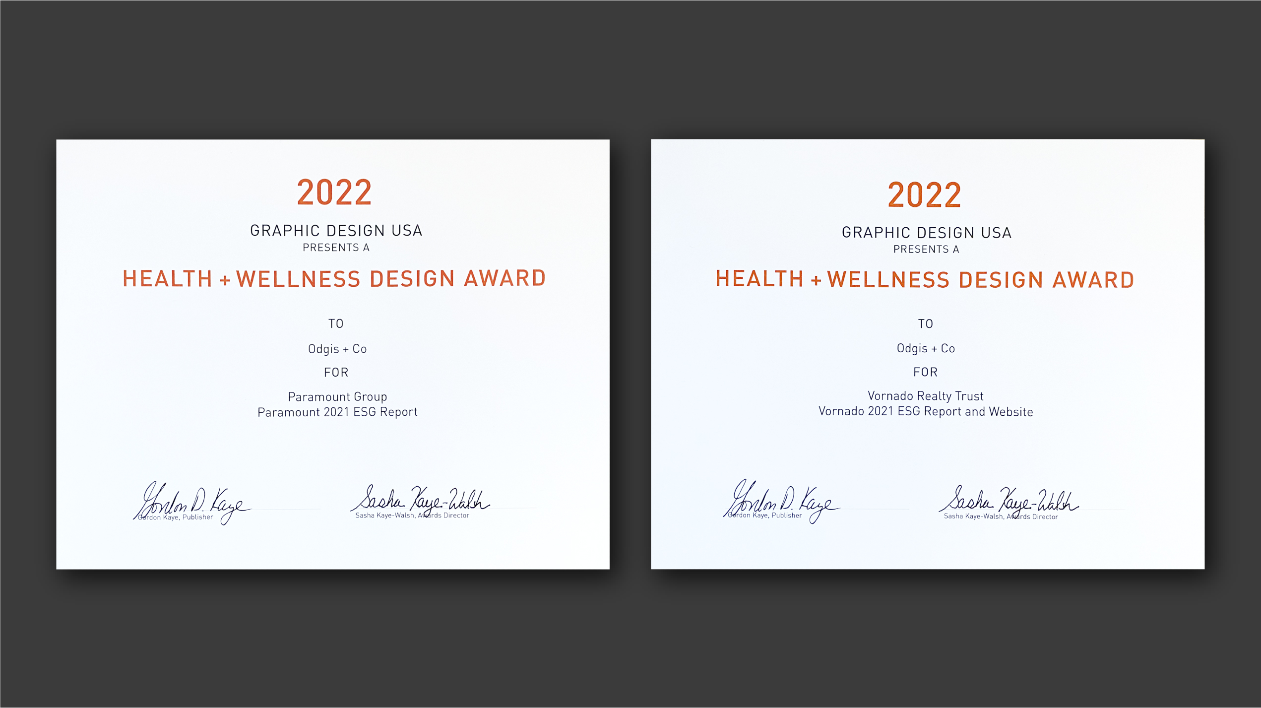 two GDUSA awards