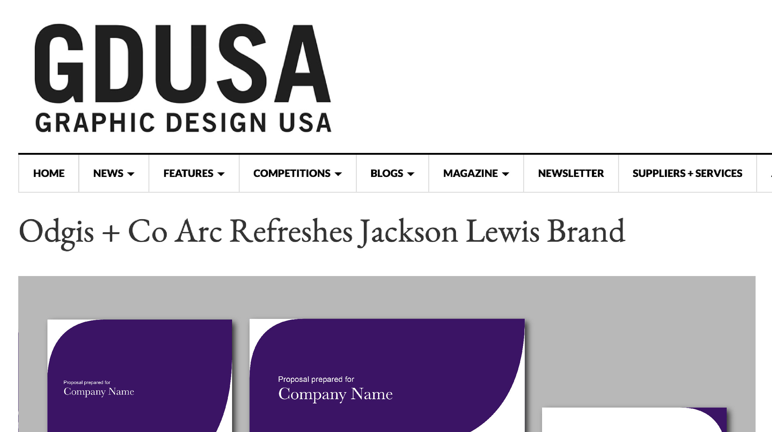 Odgis + Co Brand Refresh of Jackson Lewis Featured in GDUSA