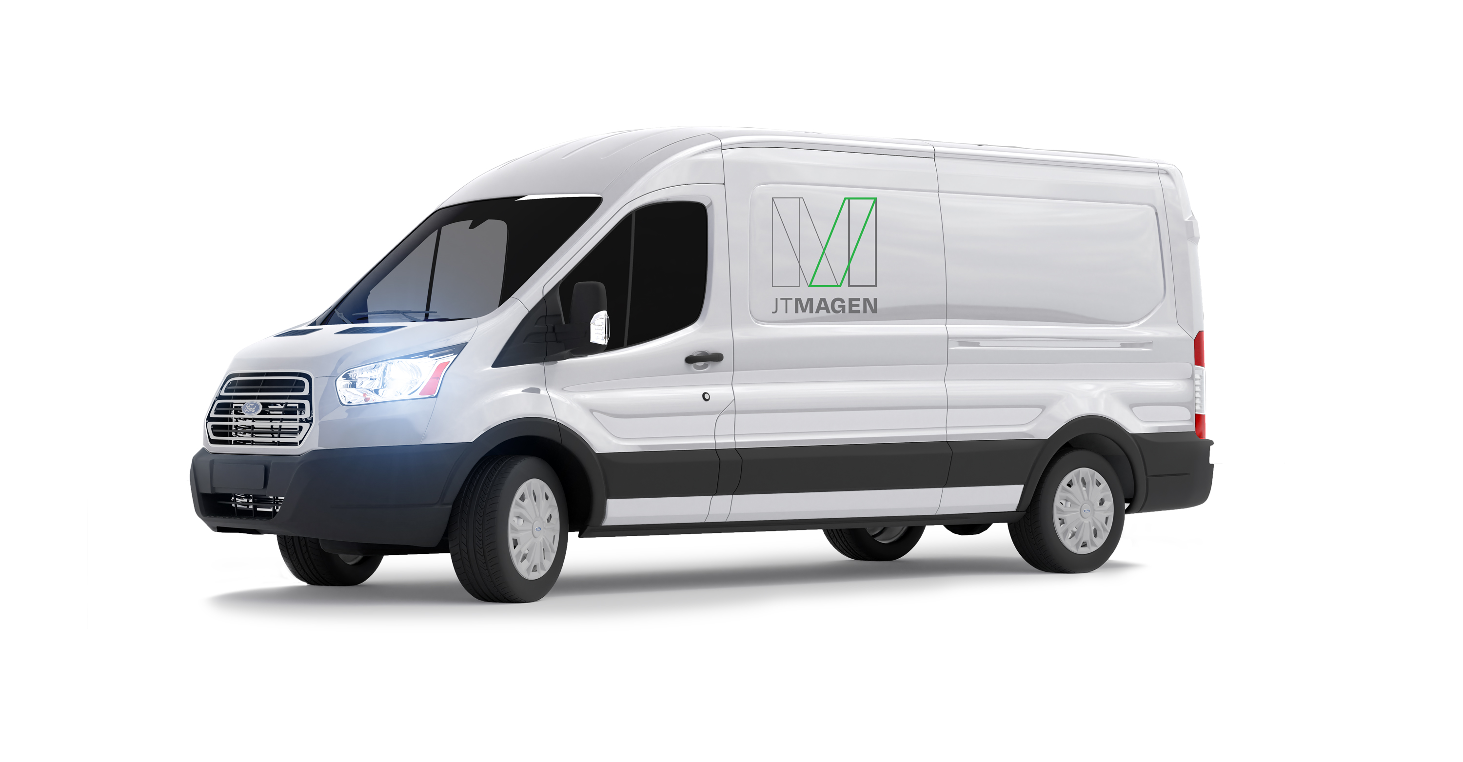 image on van with J.T. Magen new logo