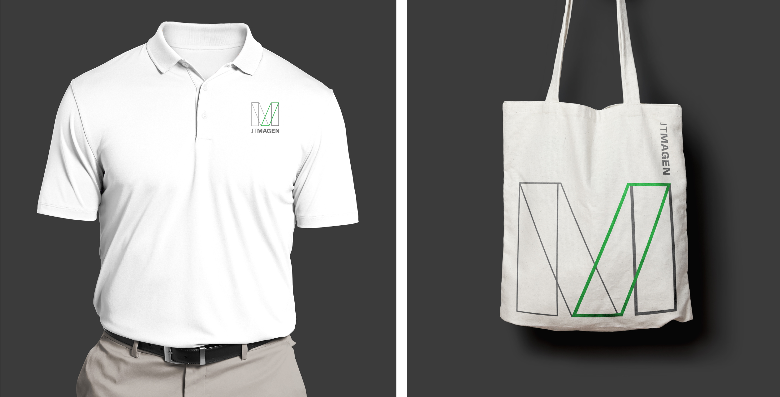 magen tshirt design and tote bag with the logo on each