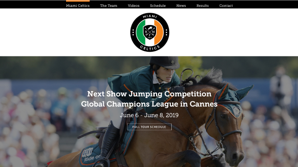 Miami Celtics website screenshot