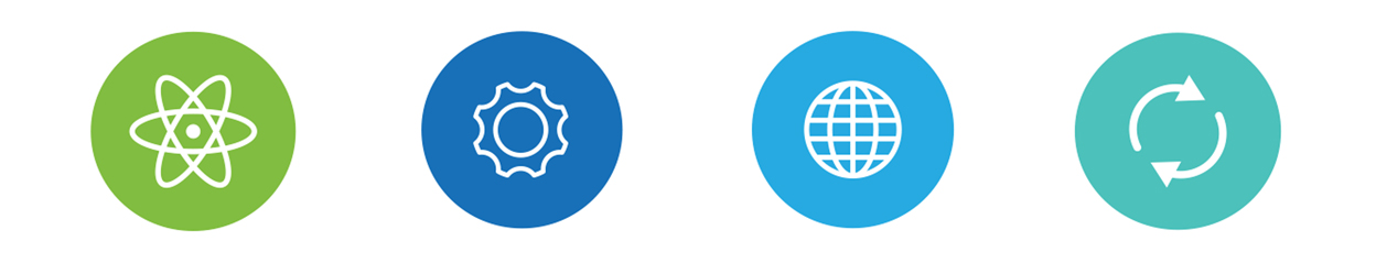 series of colorful icons used within Nuclear Power for the Next Generation report