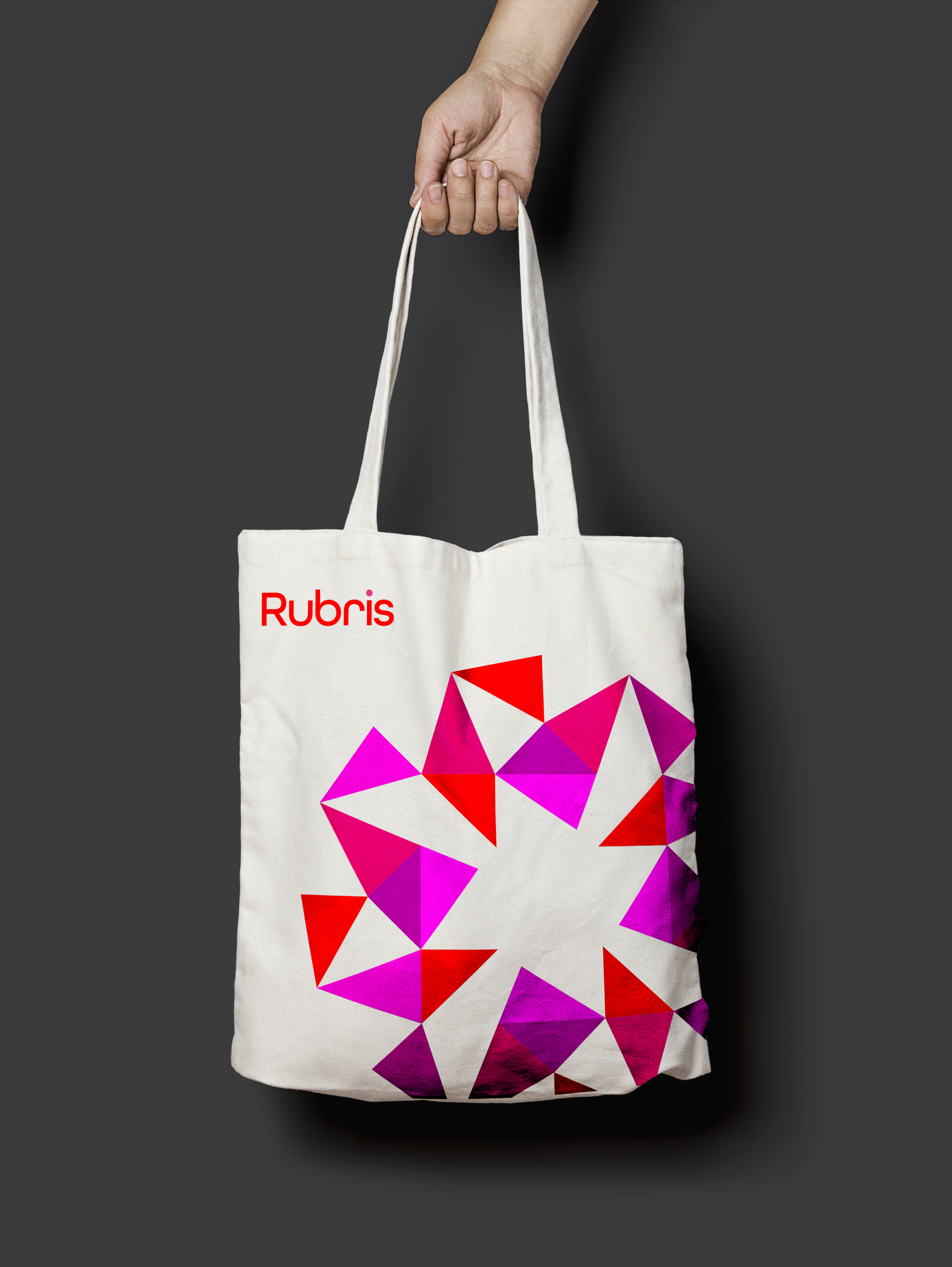 gem-like logo used large on tote bag