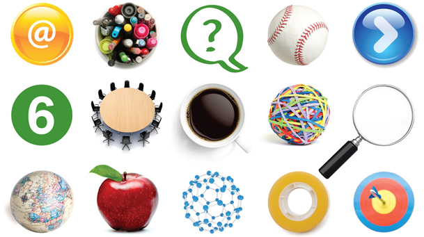 several circular objects form a rectangle